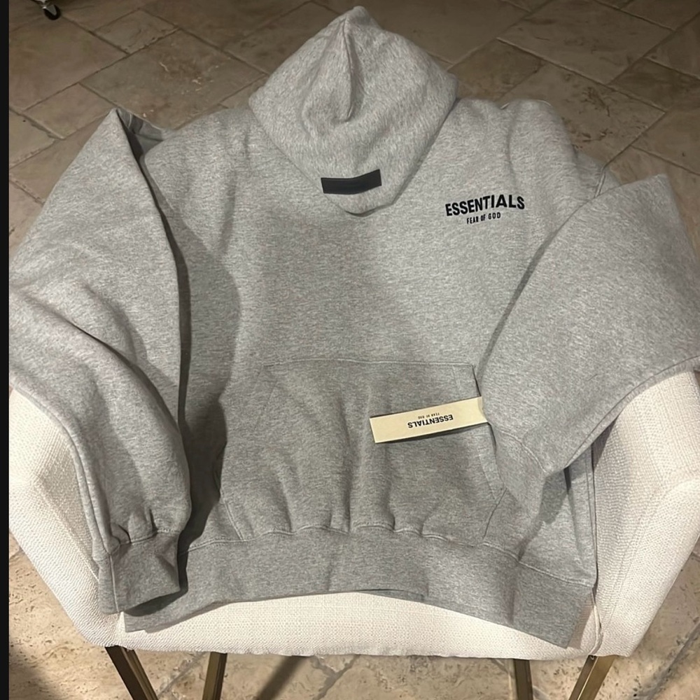 Fear of God Essentials Gray Hoodie
